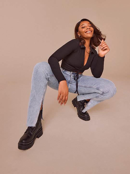 Denim Influencer Edit Pre-Spring 2022 women model